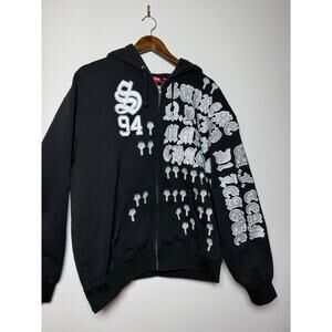 Supreme League Champs Zip Up Hooded Sweatshirt 'Black'